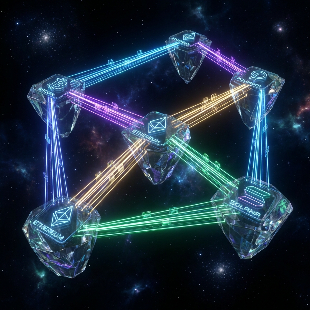 Crypto Bridge Interface 3D Render